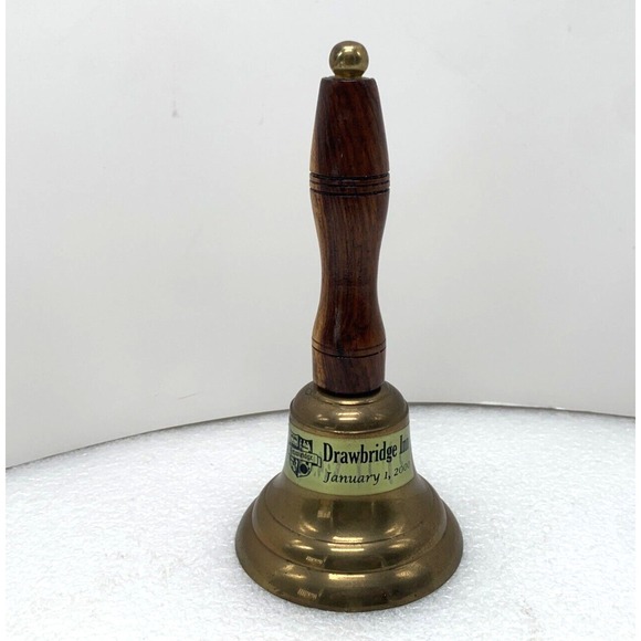 Other - Vintage Drawbridge Inn Hotel January 1st 2000 Commemorative Wood‎ & Brass Bell